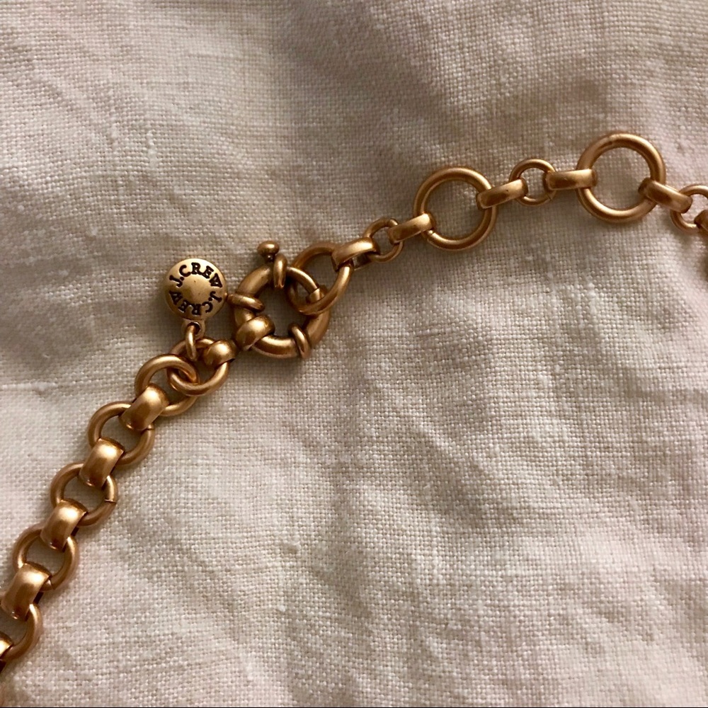 Jcrew Crystal Cluster Gold Statement Necklace - image 5